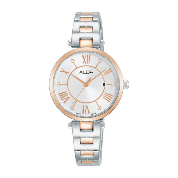 ALBA | White and Rosegold Dial | Women's Watch