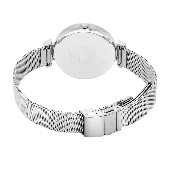 ALBA | Silver Shimmer Dial with 12 Stones | Women's Watch