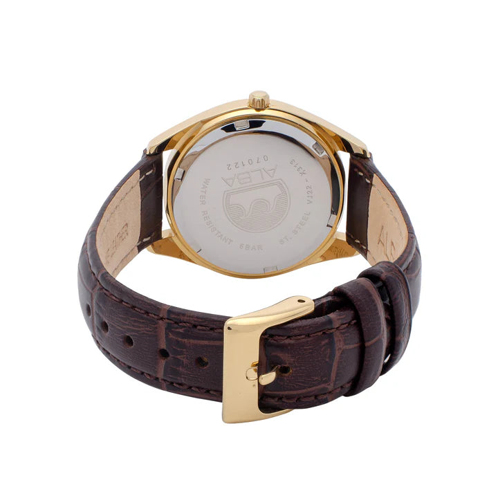 ALBA | Golden Dial With 12 Stones | Women's Watch