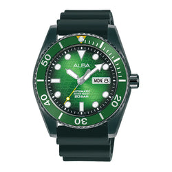 ALBA | Green Dial With Black Silicon Strap Automatic | Men's Watch