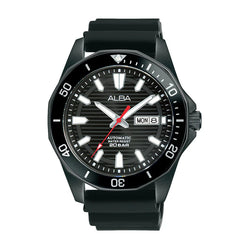 ALBA | Black Dial With Black Silicon Strap Automatic | Men's Watch