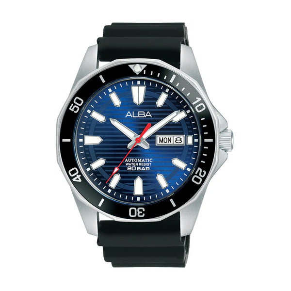 ALBA | Blue Dial With Black Silicon Strap Automatic | Men's Watch