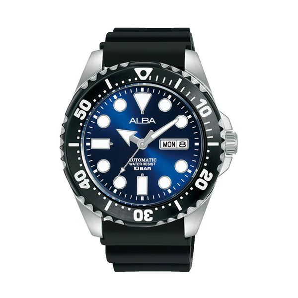 ALBA | Deep Blue Dial With Black Silicon Strap Automatic | Men's Watch