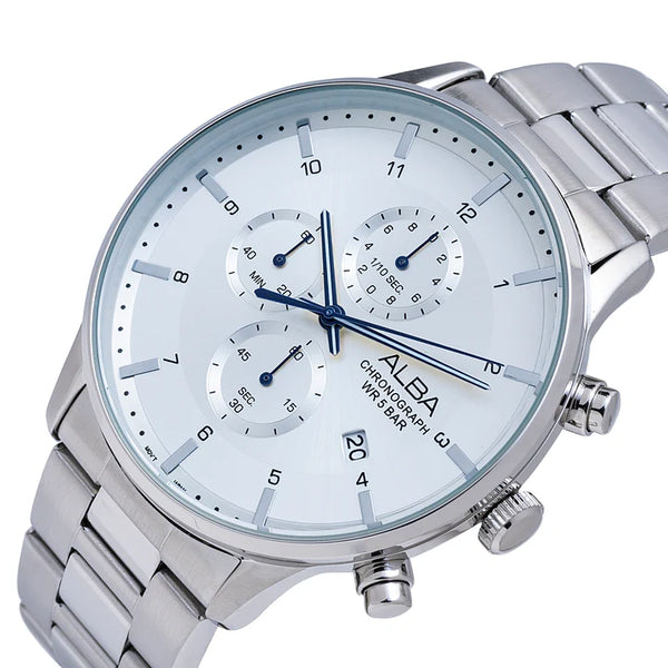 ALBA | Silver White Dial Chronograph | Men's Watch