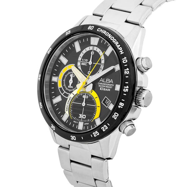 ALBA | Charcoal Black Dial Chronograph Black Bezel | Men's Watch