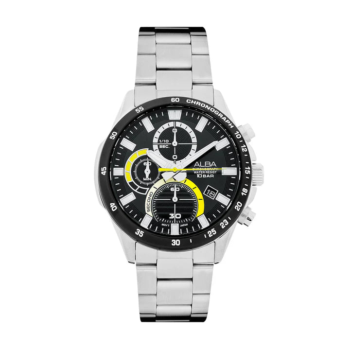 ALBA | Charcoal Black Dial Chronograph Black Bezel | Men's Watch