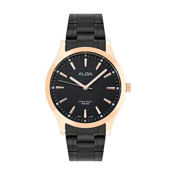 ALBA | Black Dial with Rosegold Case | Men's Watch