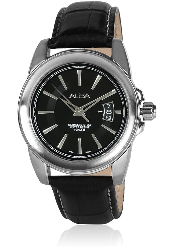 ALBA | Black Dial Leather Strap | Men's Watch