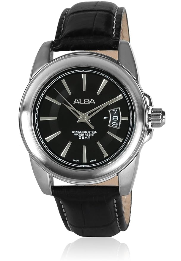 ALBA | Black Dial Leather Strap | Men's Watch