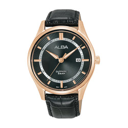 ALBA | Black Dial with Date Rosegold Case | Men's Watch