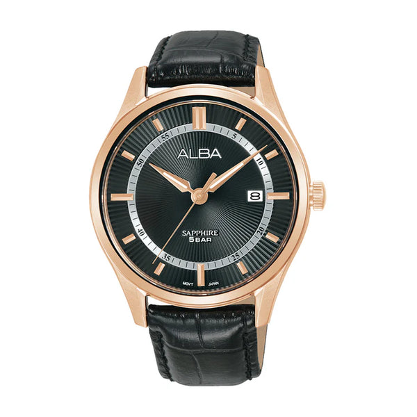 ALBA | Black Dial with Date Rosegold Case | Men's Watch