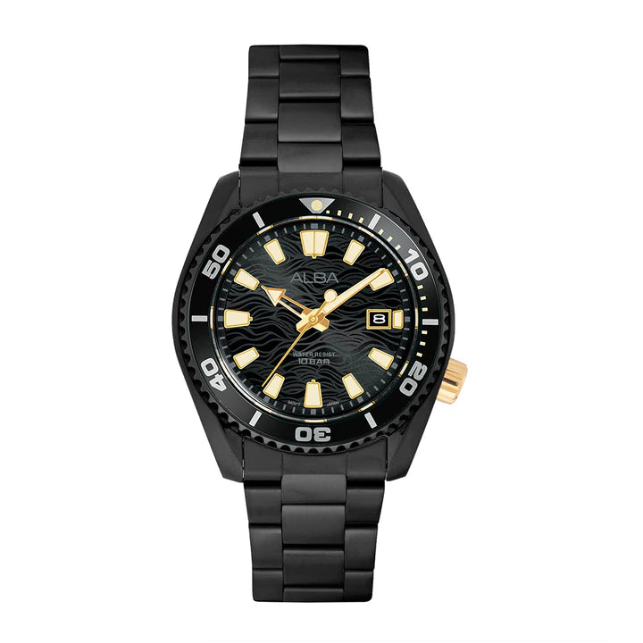 ALBA | Black Dial with Golden Index | Men's Watch