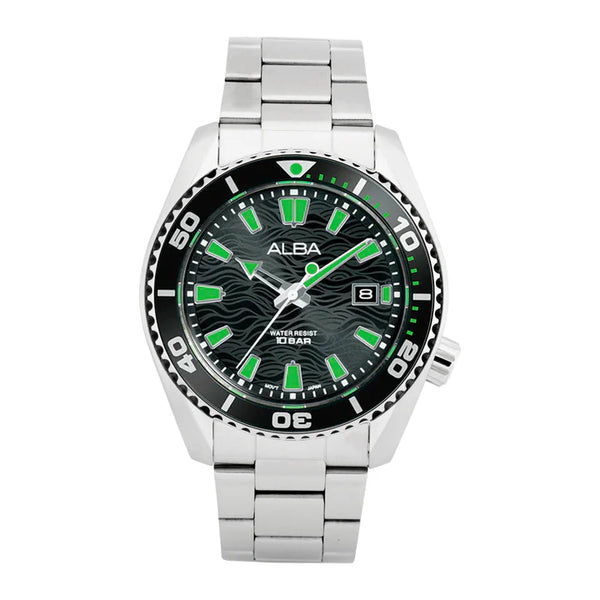 ALBA | Black Dial with Green Index | Men's Watch