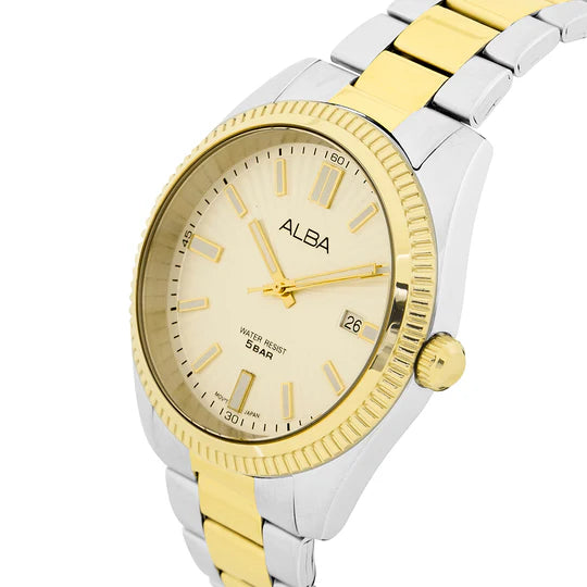 ALBA | Golden Dial with White Index | Men's Watch