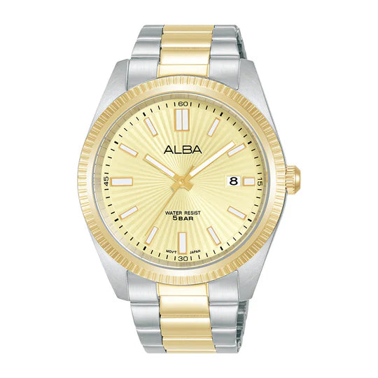 ALBA | Golden Dial with White Index | Men's Watch