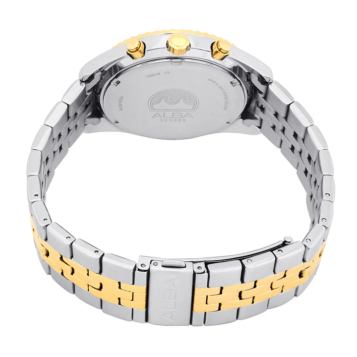 ALBA | White + Golden Dial Chronograph | Men's Watch