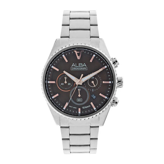 ALBA | Coffee Brown + Rosegold Dial Chronograph | Men's Watch