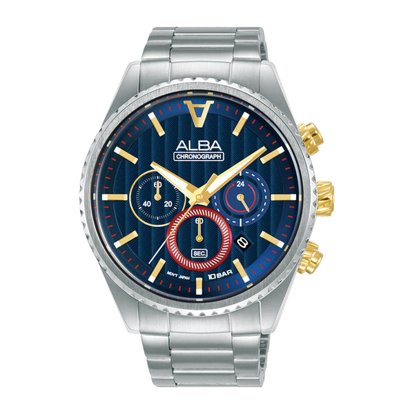 ALBA | Blue + Golden Dial Chronograph | Men's Watch