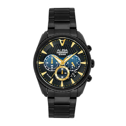ALBA | Black + Golden Dial Chronograph | Men's Watch