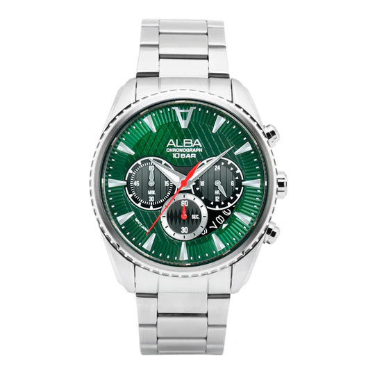 ALBA | Green + Silver Dial Chronograph | Men's Watch