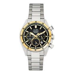 ALBA | Black Dial with Golden Bezel Chronograph | Men's Watch