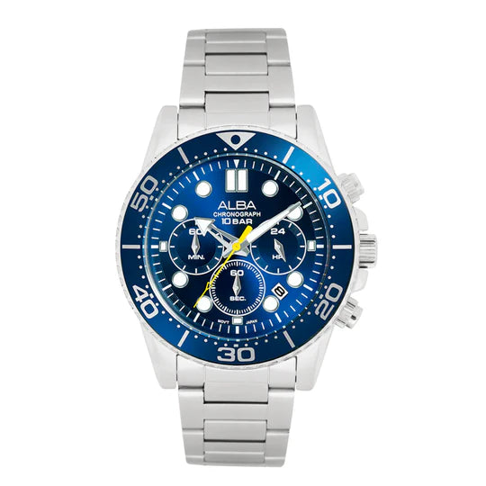 ALBA | Blue Dial Chronograph with Blue Bezel | Men's Watch