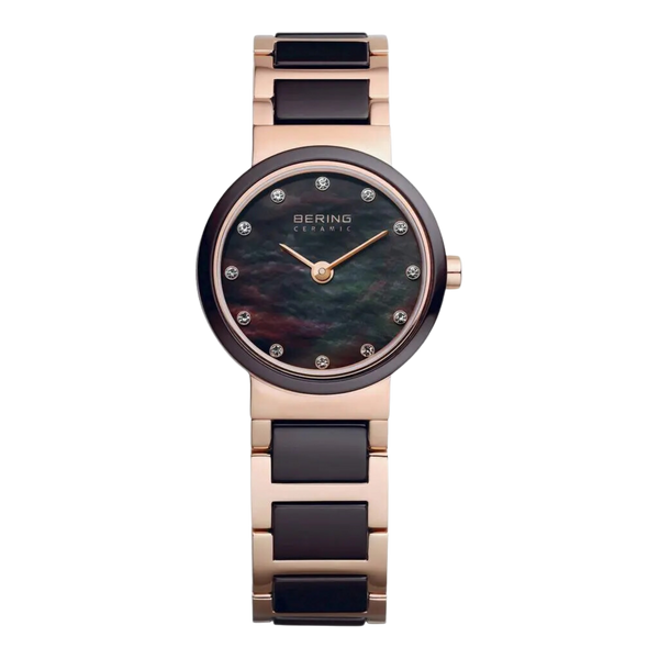Bering | Rose-Gold and Brown Ceramic | Women Watch