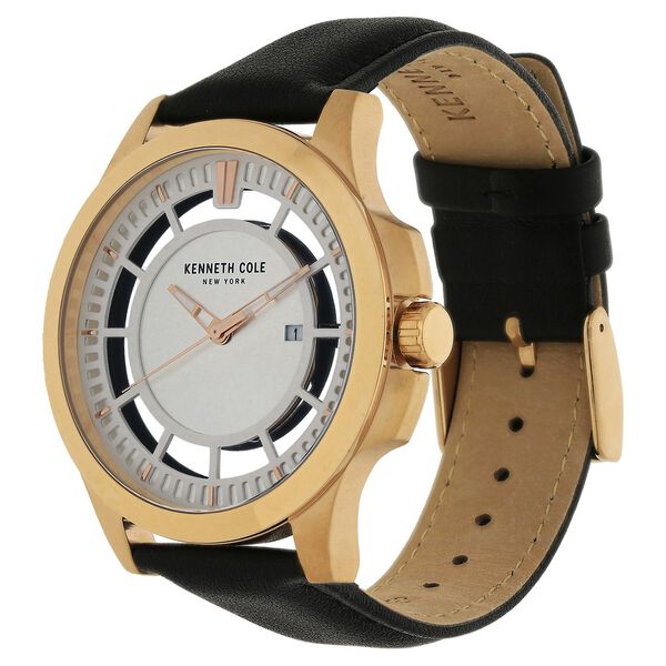 Kenneth Cole Leather Strap Watch for Men- KC10027460MNJ