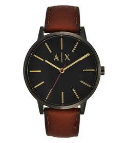 Armani Exchange cayde brown leather watch for men -AX2706
