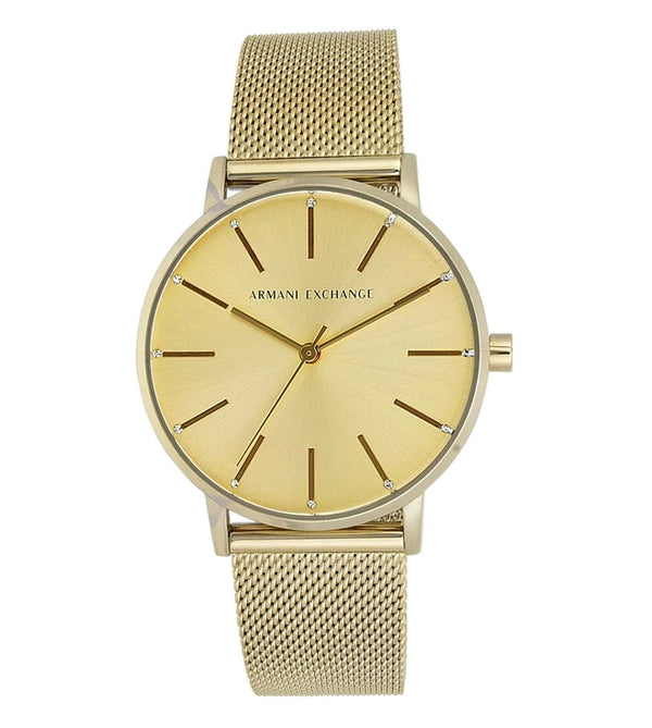 Armani Exchange analog womens gold watch  -AX5536