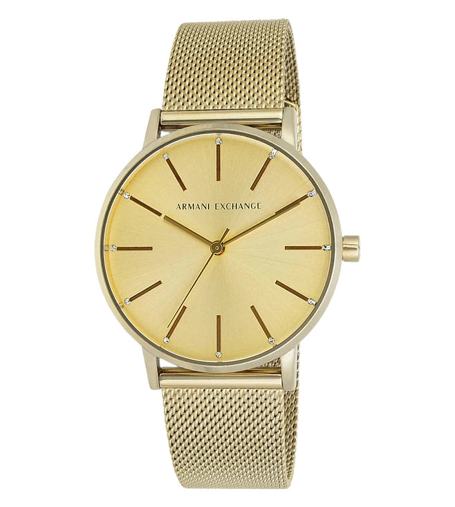 Armani Exchange analog womens gold watch  -AX5536
