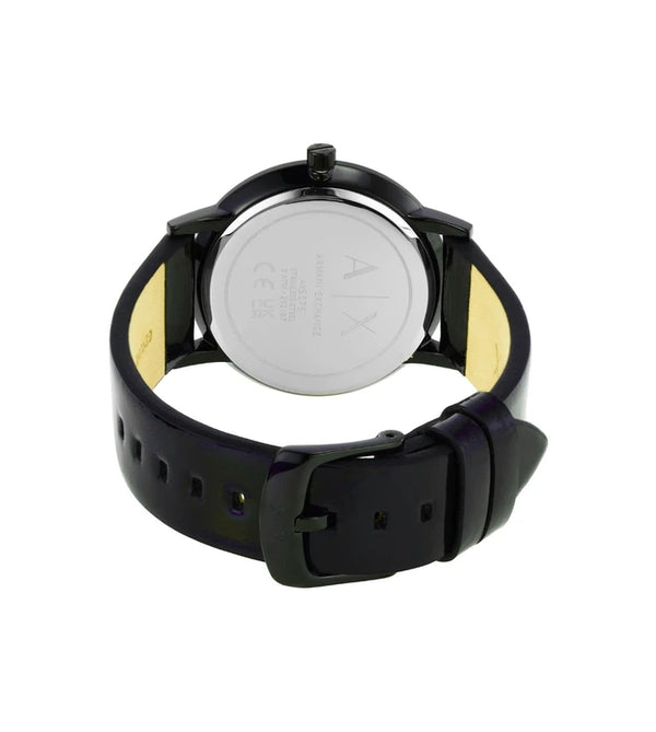 Armani Exchange lola black leather straps womens watch  -AX5575