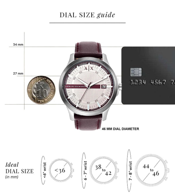 Armani Exchange hampton brown leather mens watch  -AX2452