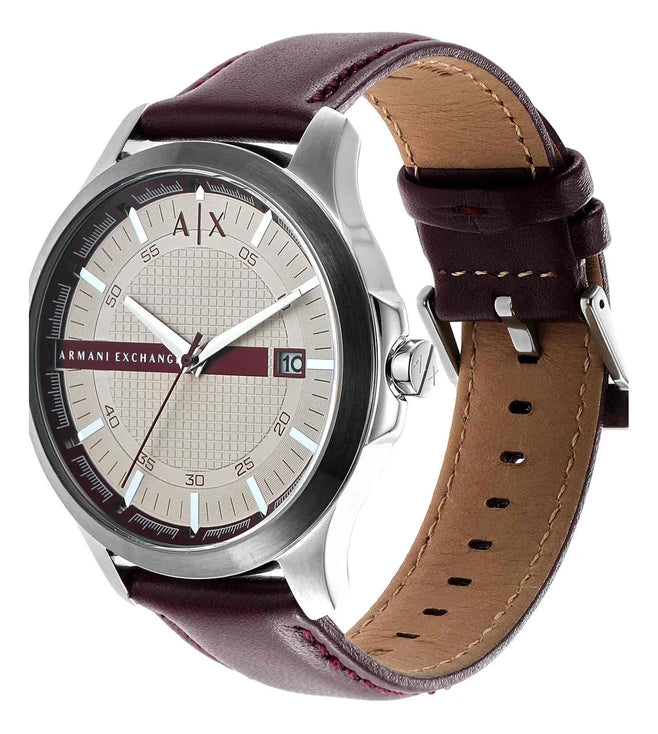Armani Exchange hampton brown leather mens watch  -AX2452