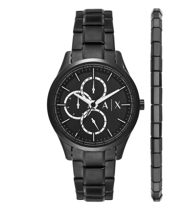Armani Exchange blue dial hampton mens watch -AX7154SET